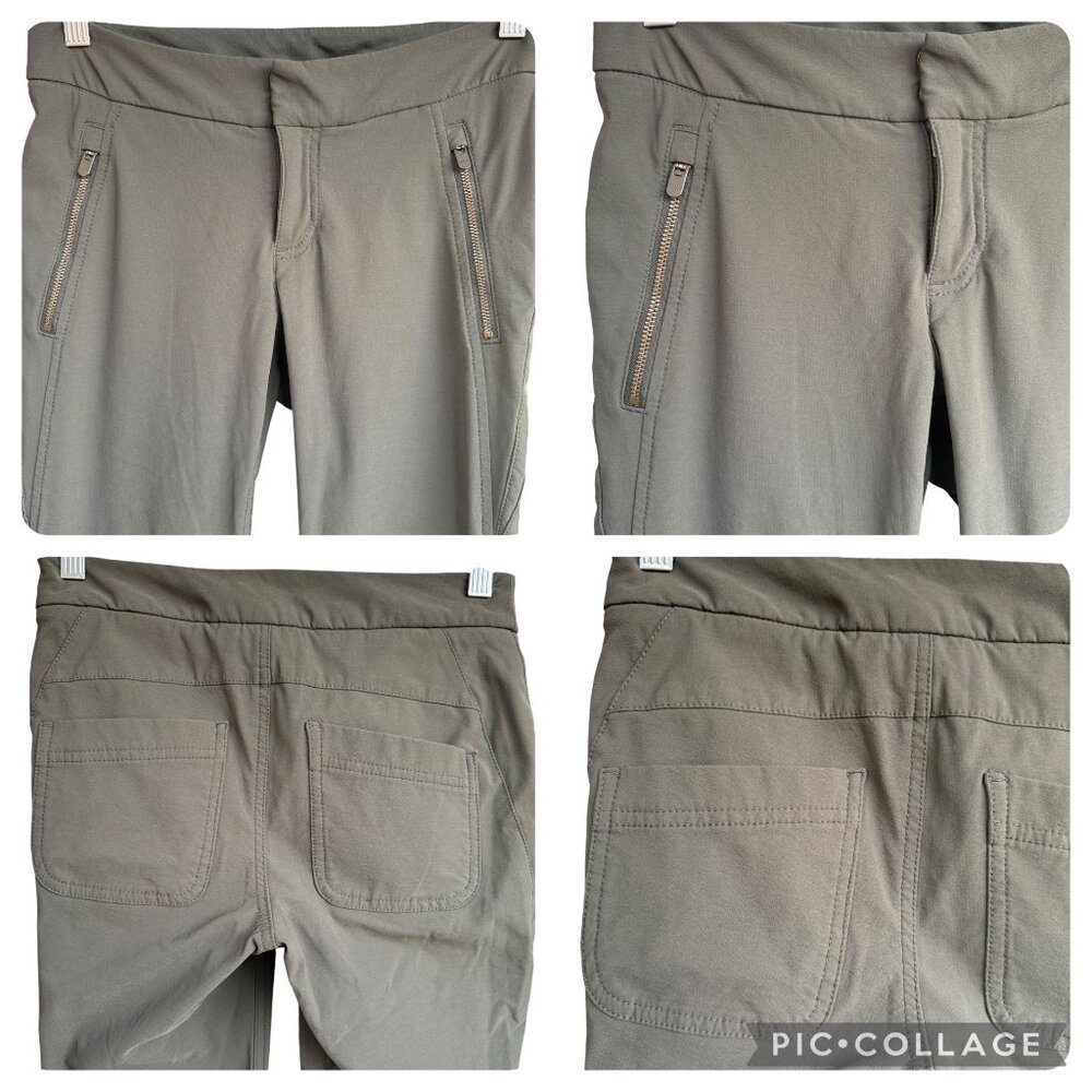 ATHLETA Wander Skinny Ankle Zip Olive Pants 349953-03 Women's Size 0 Nylon - Picture 6 of 16
